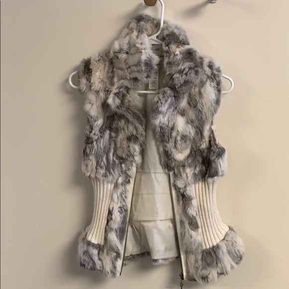 guess rabbit fur jacket